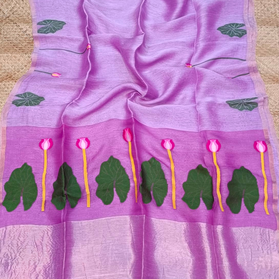 Silk linen sarees