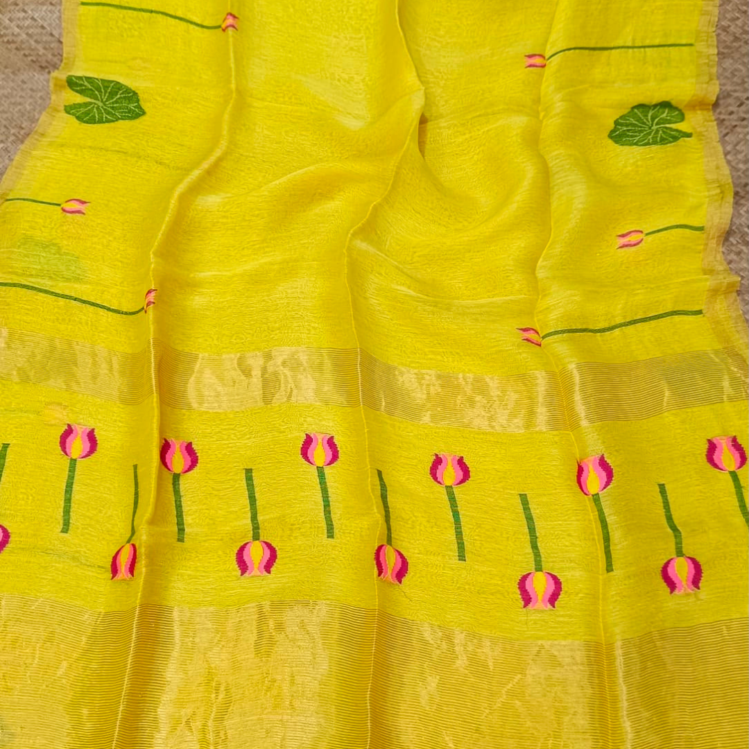 Silk linen sarees - Image 6
