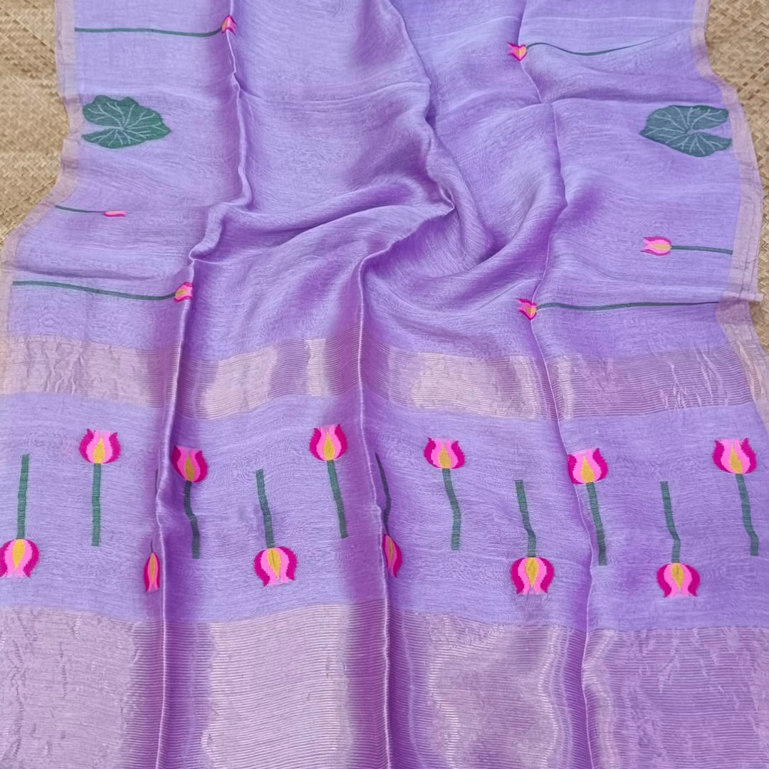 Silk linen sarees - Image 7