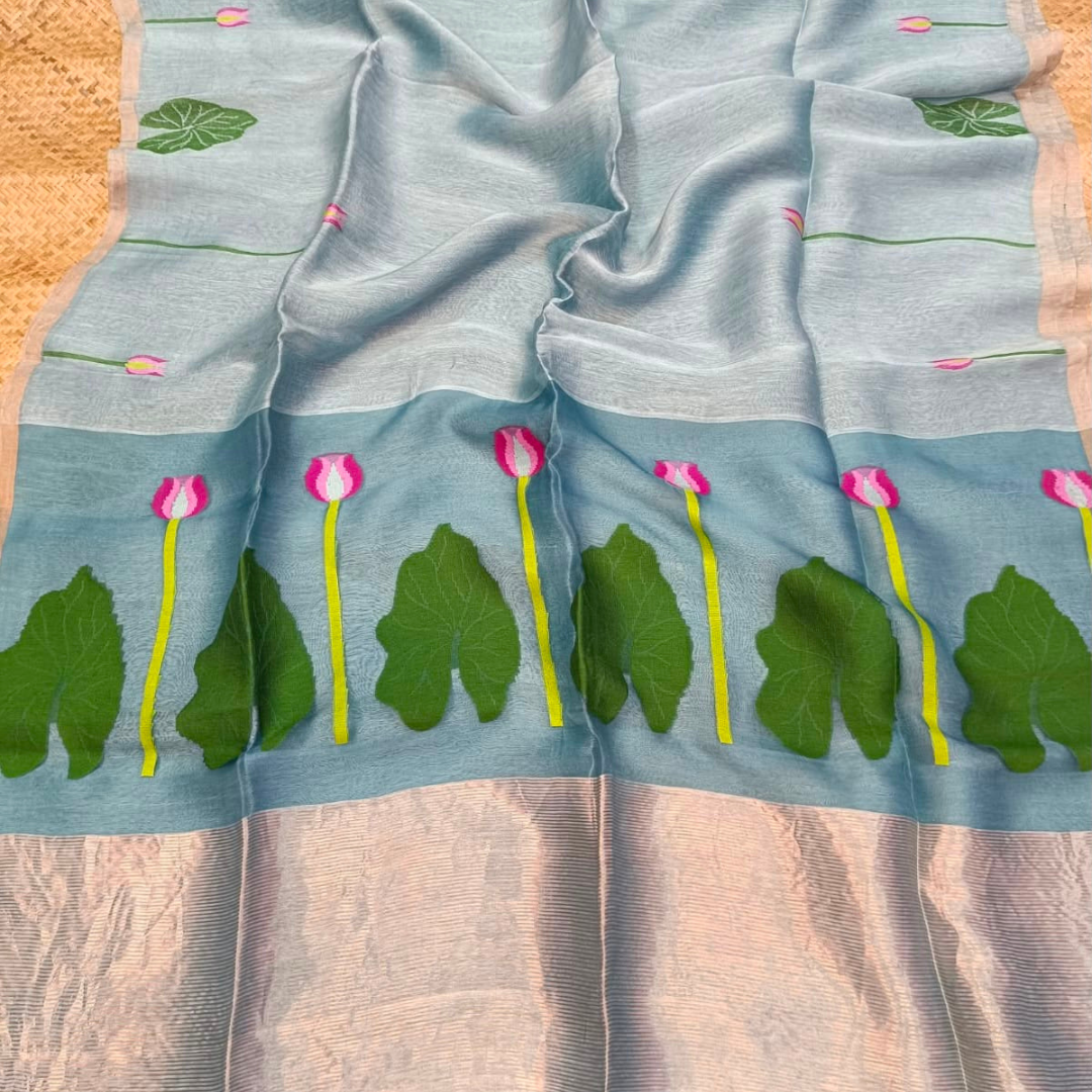 Silk linen sarees - Image 8