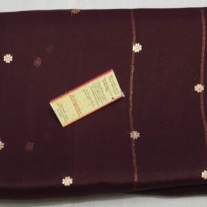 Banarasi Kora Organza Silk Saree with Zari Borderin deep maroon.